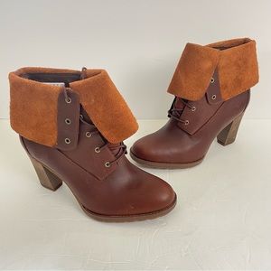 Timberland Earthkeeper's Womens 10 Ginger Brown 8621A Fold-Down Waterproof Boots